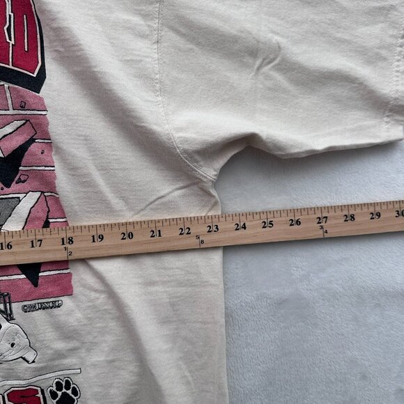 Vintage Brigham Young University T Shirt Mens XL Cream BYU Cougars 90s - Picture 5 of 7